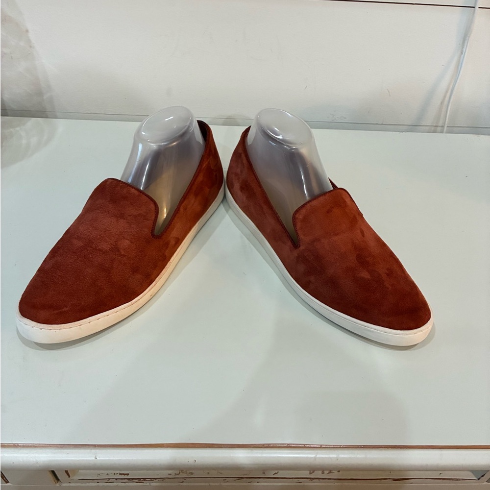 Birdies women’s suede slip-on shoes in a rich burnt orange color, size 10 comfy - Picture 5 of 7